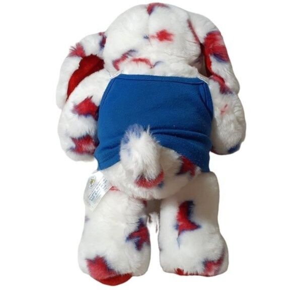 Build A Bear Stars Plush Puppy Stuffed Red White Blue Patriotic With Top15" - Picture 4 of 6
